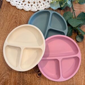 WeeSprout Suction Plates for Babies & Toddlers - 100% Silicone, 3 Pack